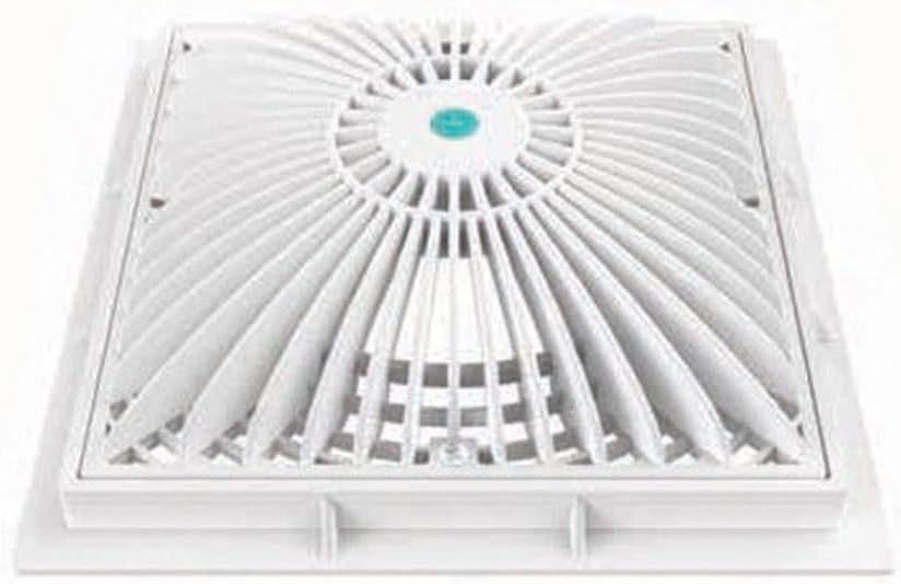 AquaStar MoFlow 9" x 9" Square Cover & Frame, Gunite Floor/Wall, VGBA, 170 to 275 gpm, White | 9MF101