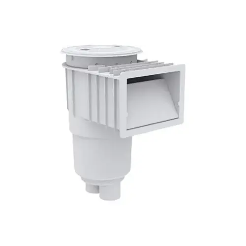 AquaStar Flow Star Standard Skimmer with Flush Face, Float Assembly, Basket, Lid and Adjustable Collar, White SKR-201 - product image