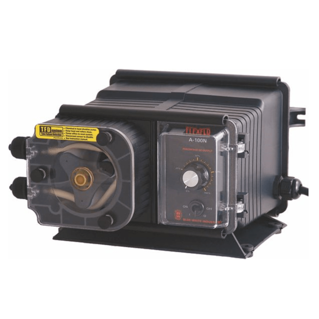Blue White Flex-Flo A100N Series Peristaltic Chemical Feed Pump, 7/16" Tube Assembly, Flex-A-Prene, 52 GPD, 115V, Cord A1N30A-7T - product image