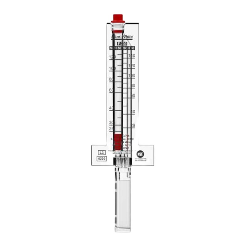 Blue White Flowmeter Plastic 2.5" Bluewhite Flowmeter PVC 2-1/2In 60-240Gpm NSF Approved F-30250P - product image