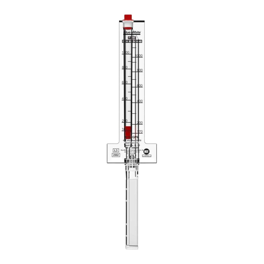 Blue-White F300 Flowmeter for 6" PVC Pipe F-30600P - product image