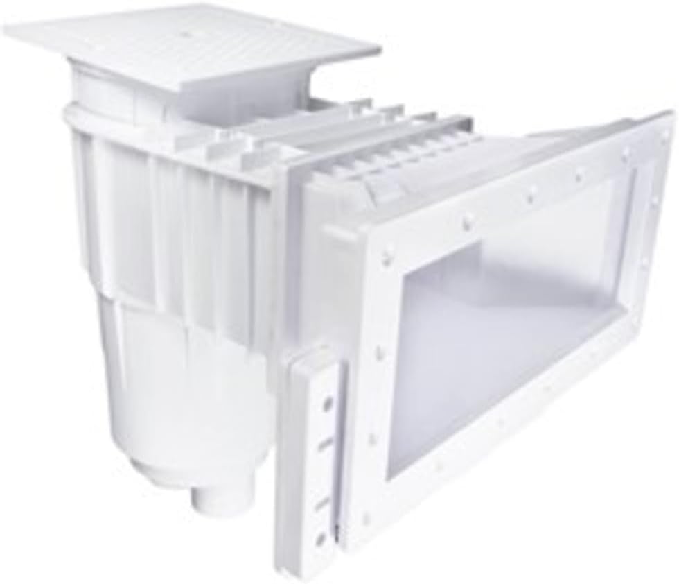 CMP Vinyl Liner Skimmer, Wide Mouth, Square Cover, Dual Port, Gray | 25160-111-100N
