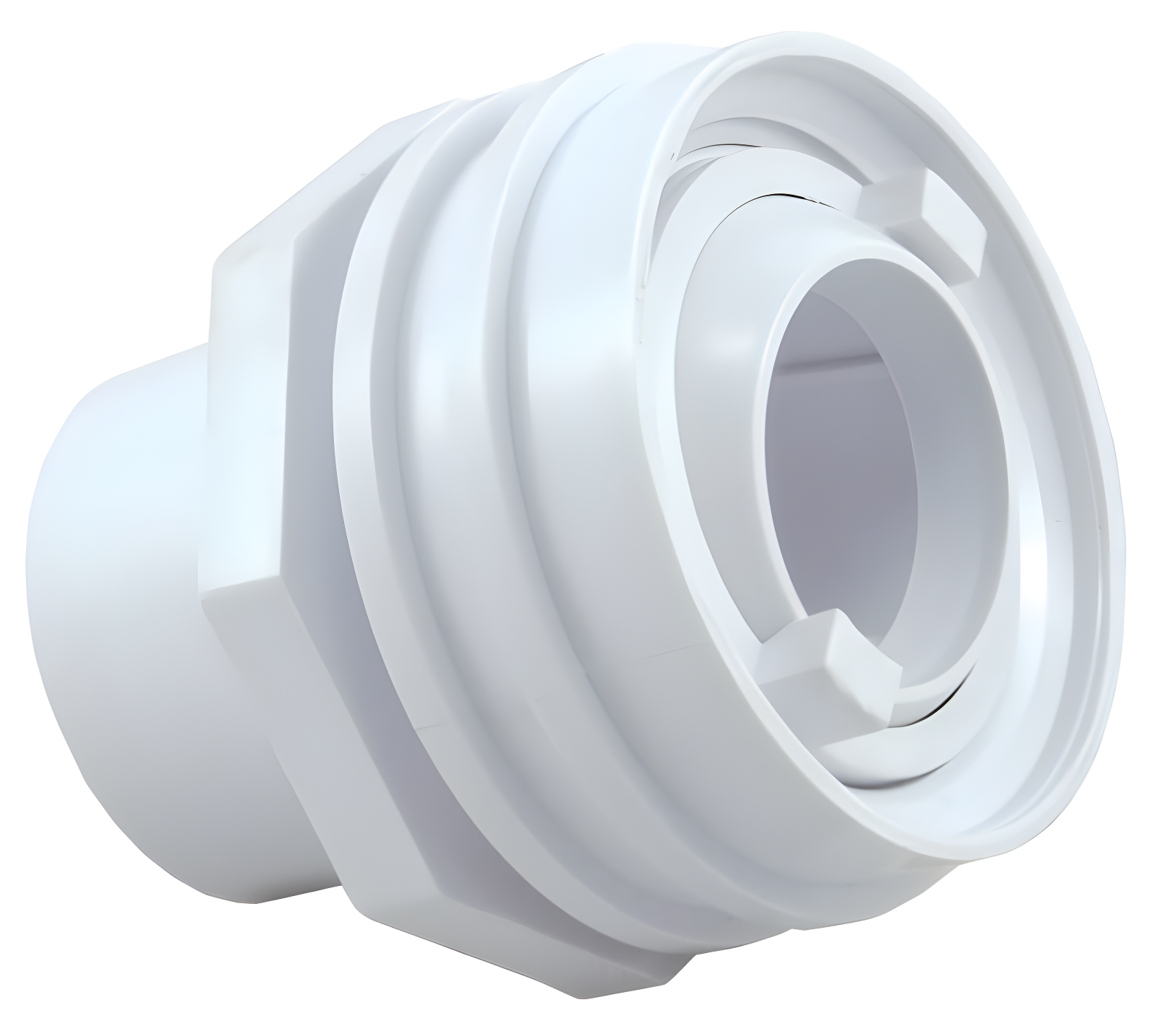 CMP Flush Mount Return Fitting Wall Inlet In-Ground White 1" Socket | 25555-000-000