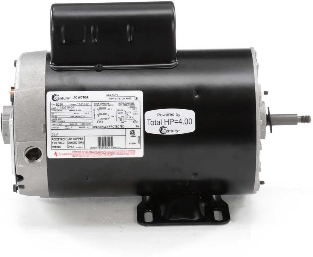 56Y Thru-Bolt | 5HP | 230V | 16A | 2-Speed Spa Motor | B236
