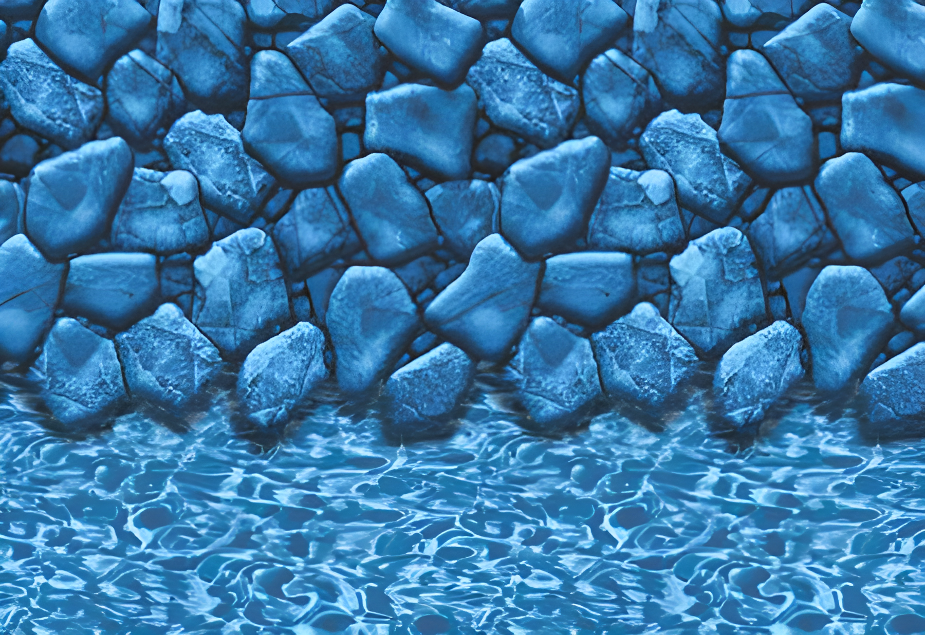 Gli 15'x30' Oval Boulder/RiverRock Overlap AG Liner 48"-52" Wall 05-1530OV-BLD-OL-4852 - product image