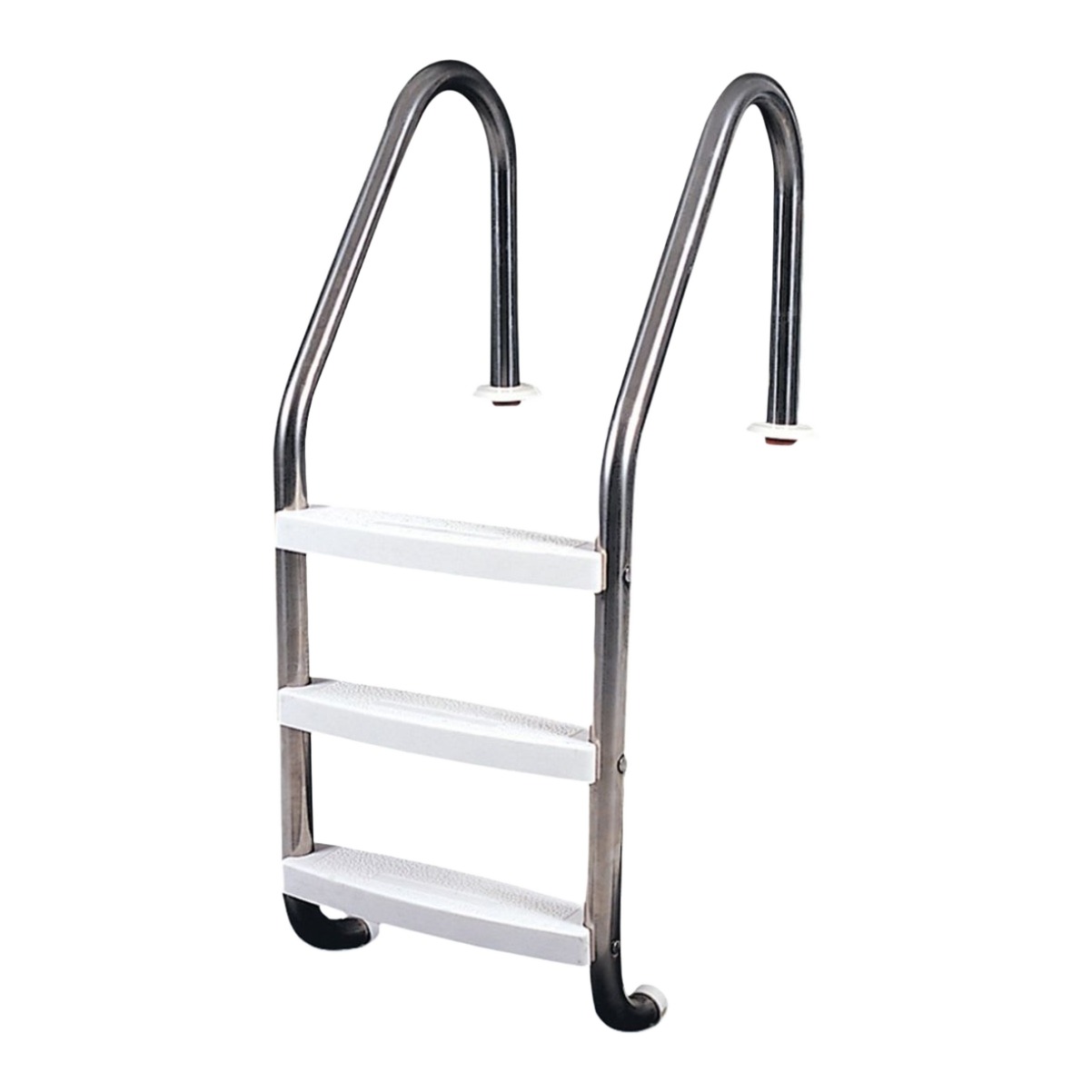 Global 3 Tread Classic Ladder Polished .049" with Gray Heavy Duty Tread GPP-LD-C49-3ST-SS-G - product image