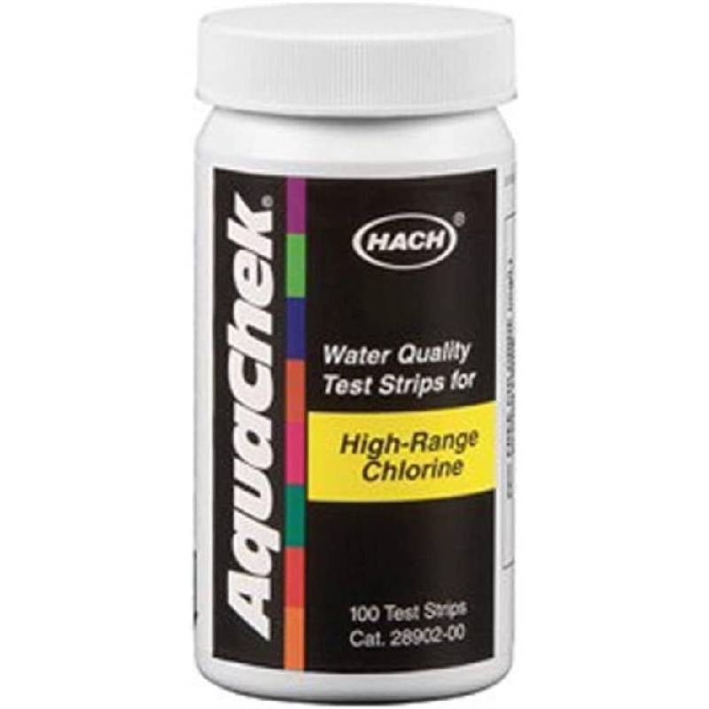 Aquachek High Range Chlorine Test Stripstests: Chlorine Levels Up To 600 Ppm (100 Per Bottle) 652013