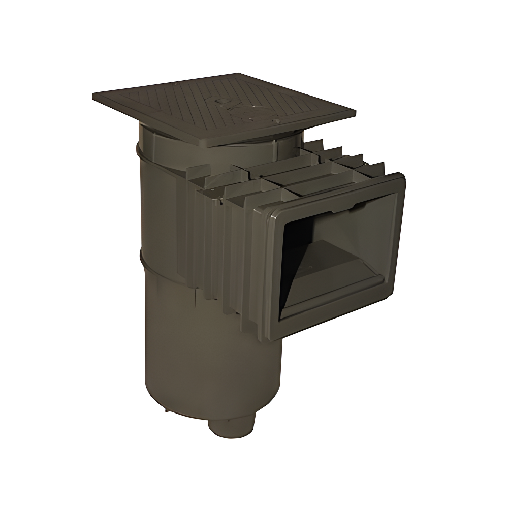 Hayward Concrete Auto-Skim Series Skimmer, 2" FIP, Square Cover, Dark Gray SP1082DGR