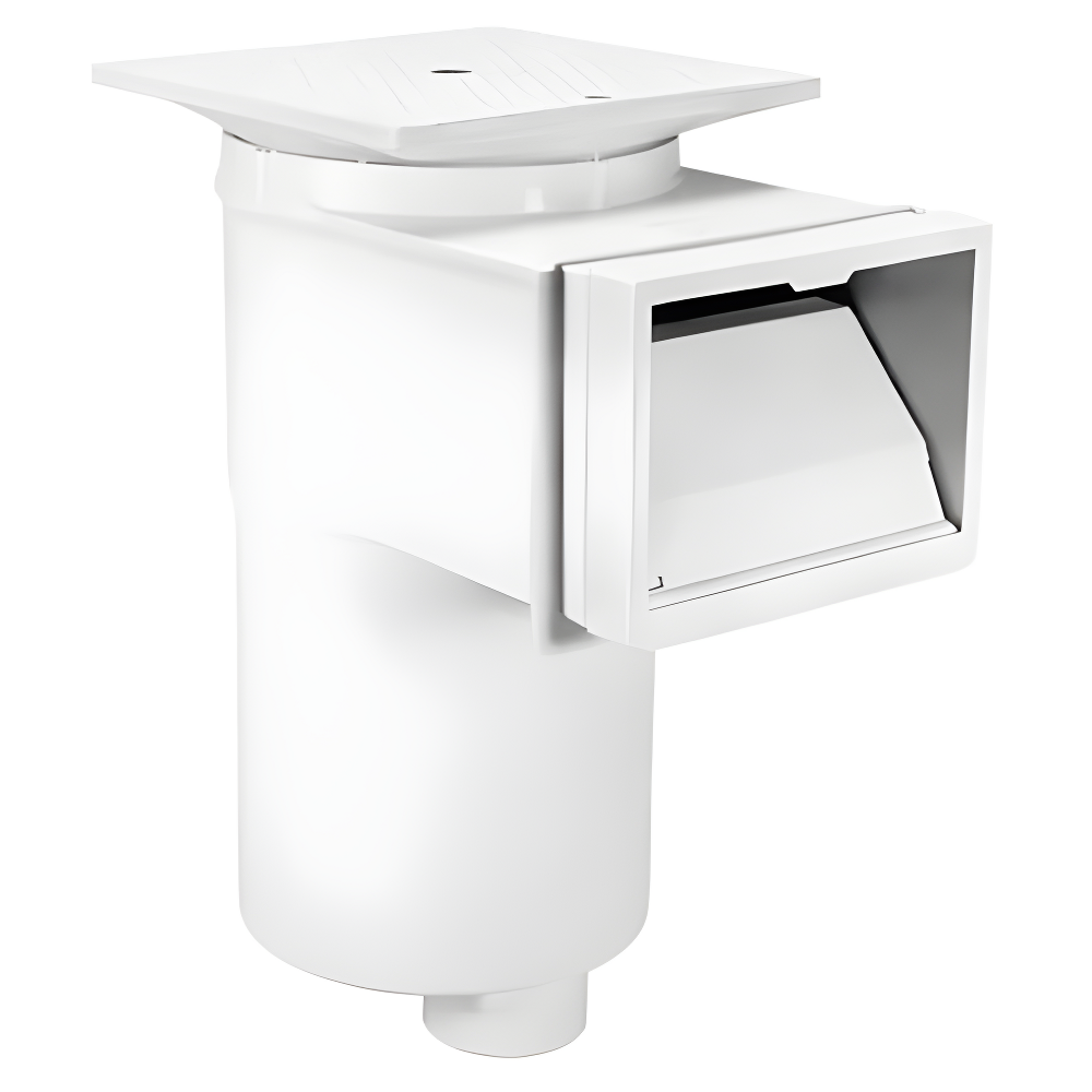 Hayward Vinyl/Fiberglass Auto-Skim Series Skimmer 1-1/2" FPT, Square Cover, White, Vinyl/Fiberglass SP10841