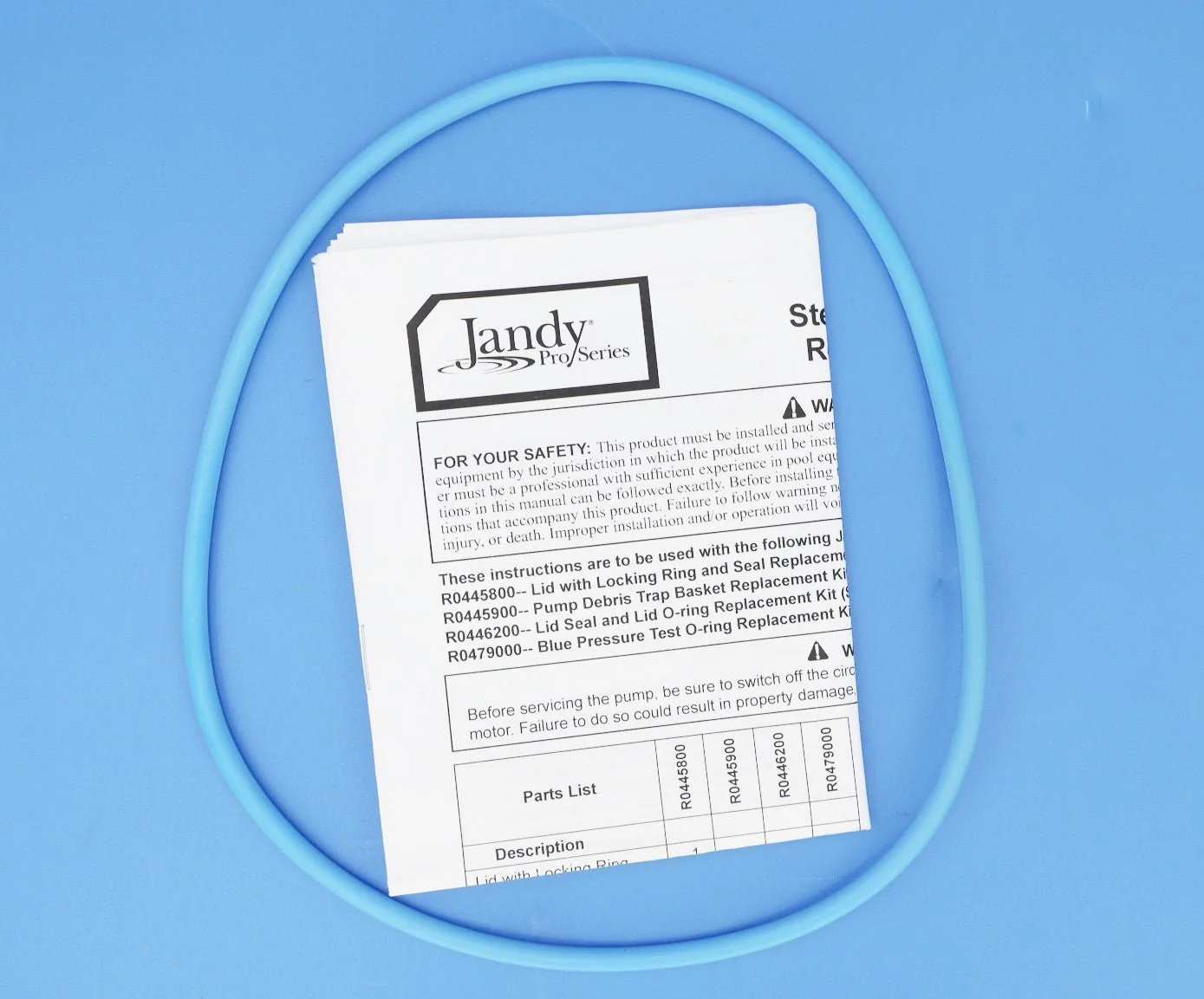 Jandy Pro Series Blue Pressure Test O-Ring Replacement Kit Blue Pressure Test O-Ring For All Model Series | R0479000