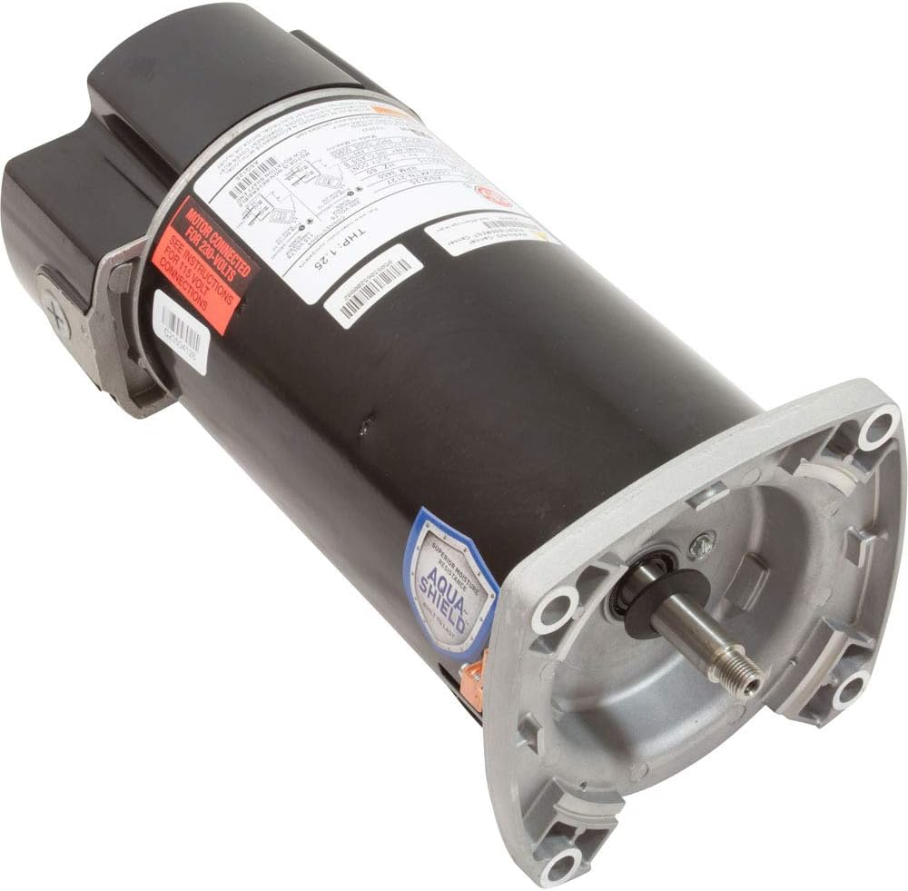 US Motors Aqua-Shield Pump Motor 1.25 hp Single-Phase 110 to 120/230V 48Y Square Flange | ASQ125