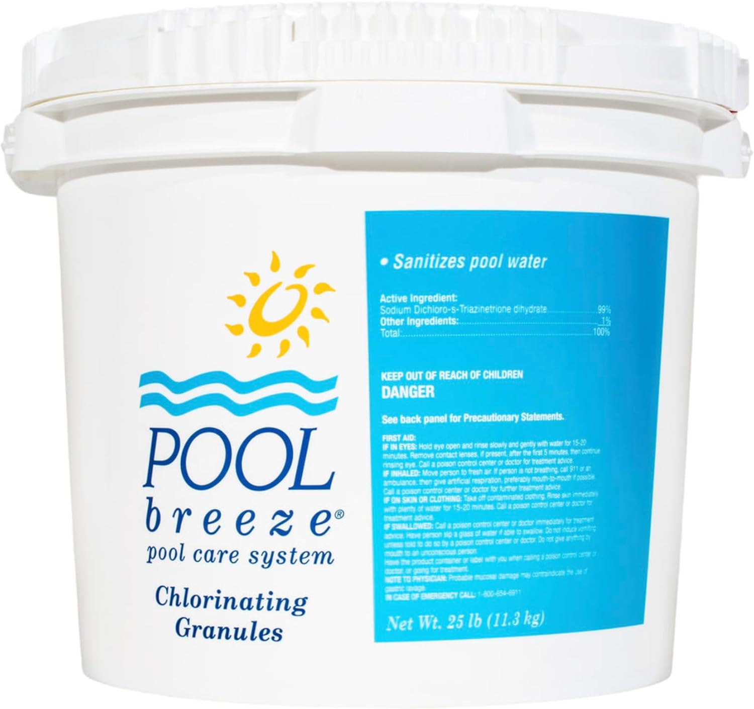 Pool Breeze Chlorinating Granules Dichlor 25 lb Pail 88402 - product image