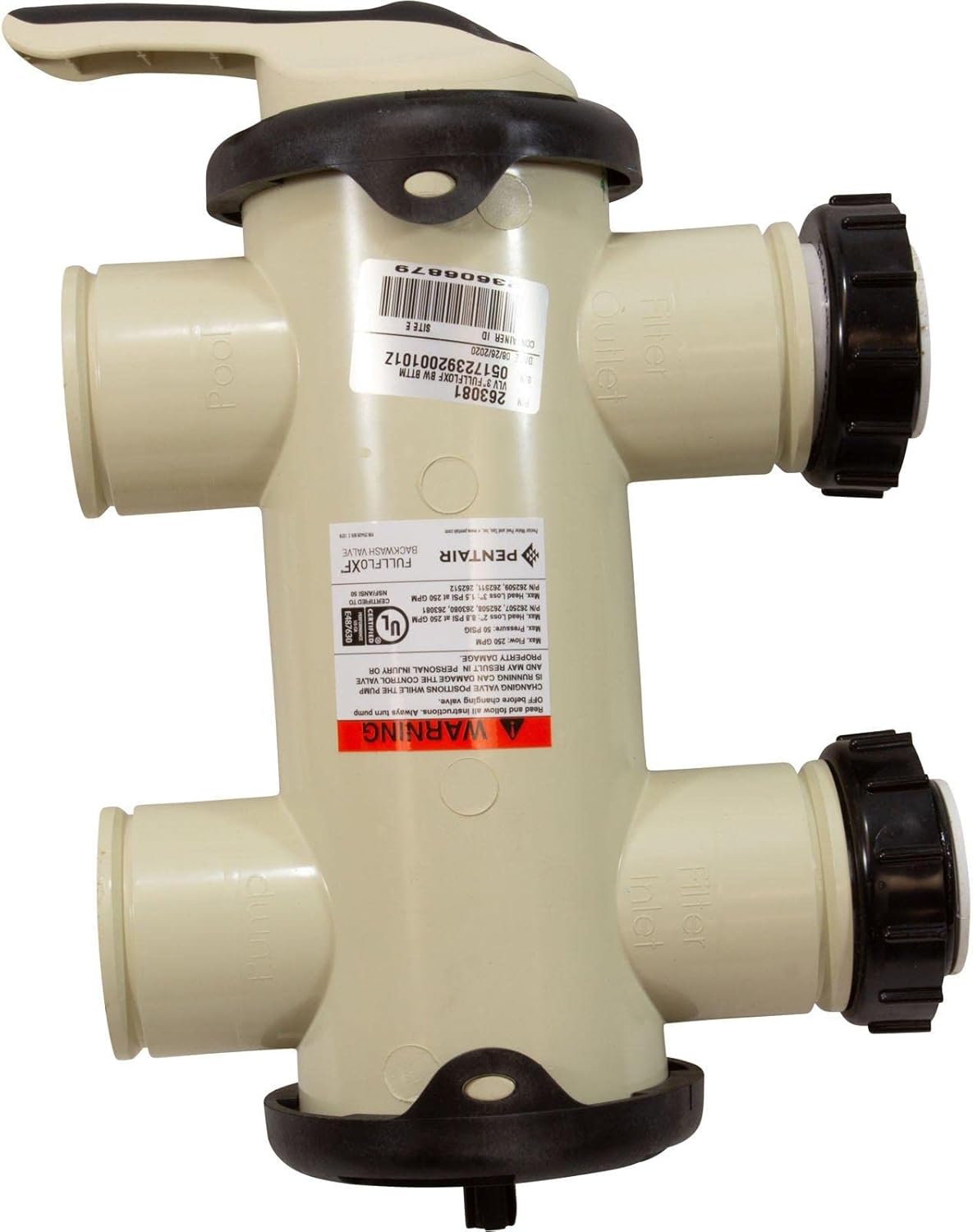 Pentair 3" Vlv 3"Fullfloxf Bw BtTM Inlet Fns+ DE 2"Union Backwash Valve Fullfloxf D.E. Bottom Inlet 263081 - product image