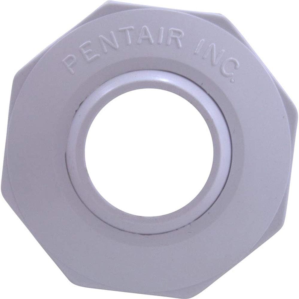 Pentair Economy Insider Wall Fittings, 1" Slip Inlet with Snap-in 3/8", 3/4" and Pressure Test Disks, White 542000