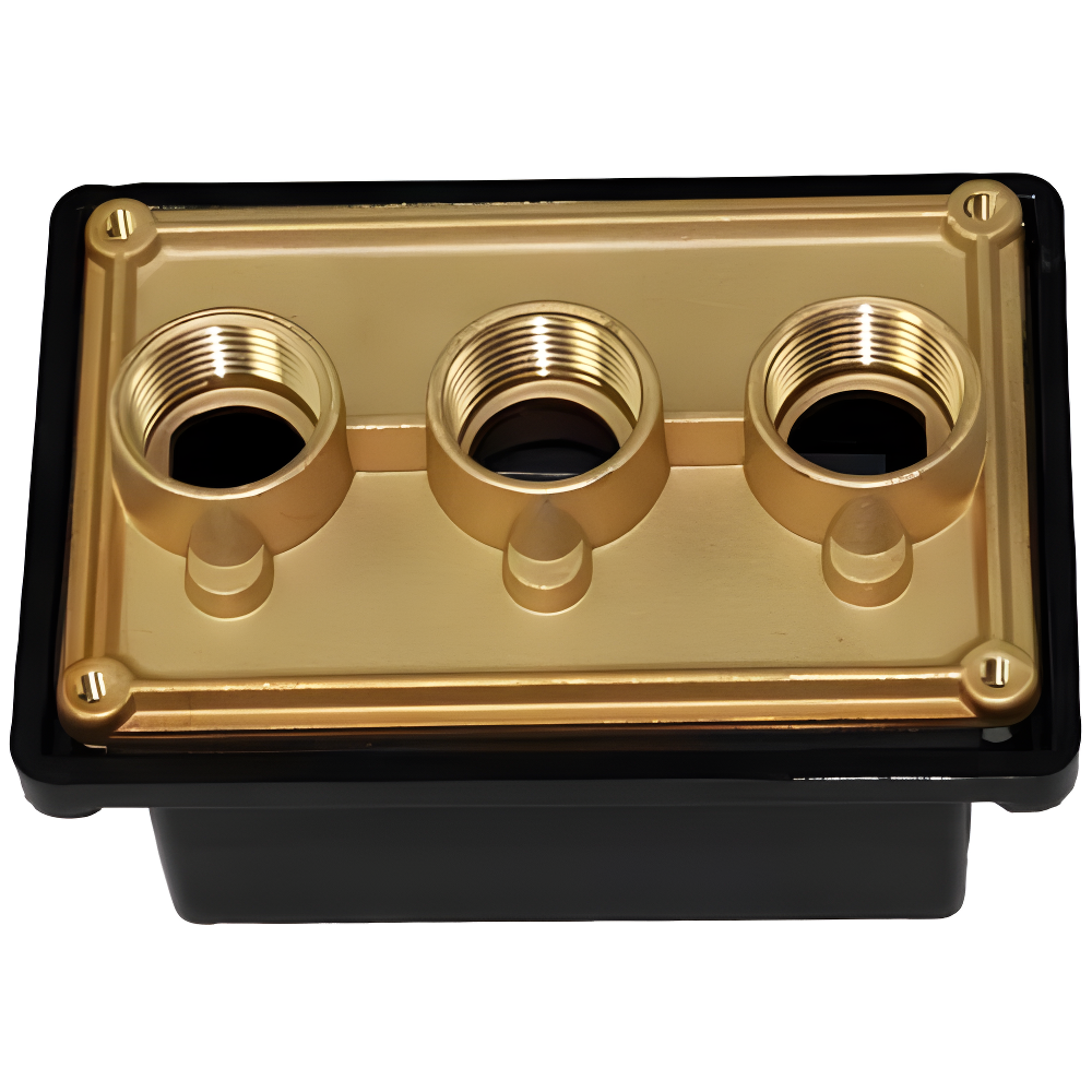 Pentair Junction Box Brass Base w/ Polycarbonate Cover - (3) - 3/4 in. ports 78310600
