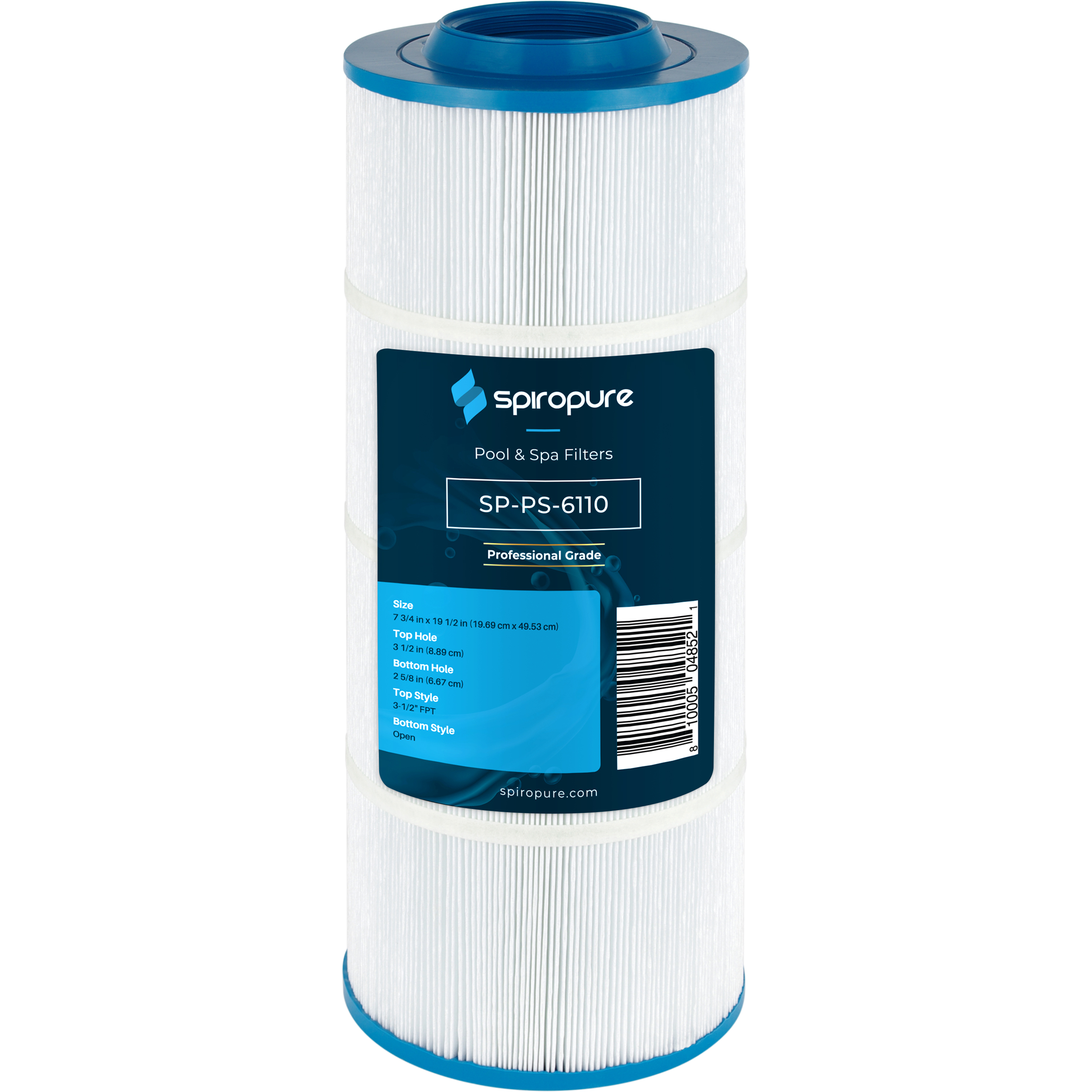 SpiroPure Pleatco Harmsco Tropic Flo 100, BF100SC - REPLACES C-7685,FC-6110 7.75Dx19.5L PH105 - product image