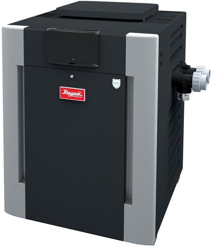 Raypak B-R207A-EN-C #26 Digital Low NOx ASME Natural Gas Heater, 199.5K BTU, Copper Exchanger, 193 lbs, 2” Bronze Headers, ProTek Shield Module 017705 - product image