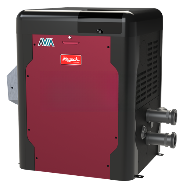 Raypak P-R264A-EN-N Low NOx Avia HD Natural Gas Heater, 266K BTU, Polymer Headers, NiTek Heat Exchanger, 135 lbs, 3/4” NPT, 2” Buttress, Built- 018044