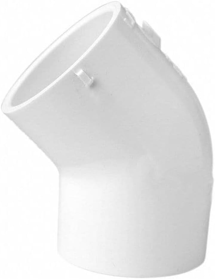 Elbow, 2-1/2" Slip White PVC Schedule 40 45 Degree | 417-025