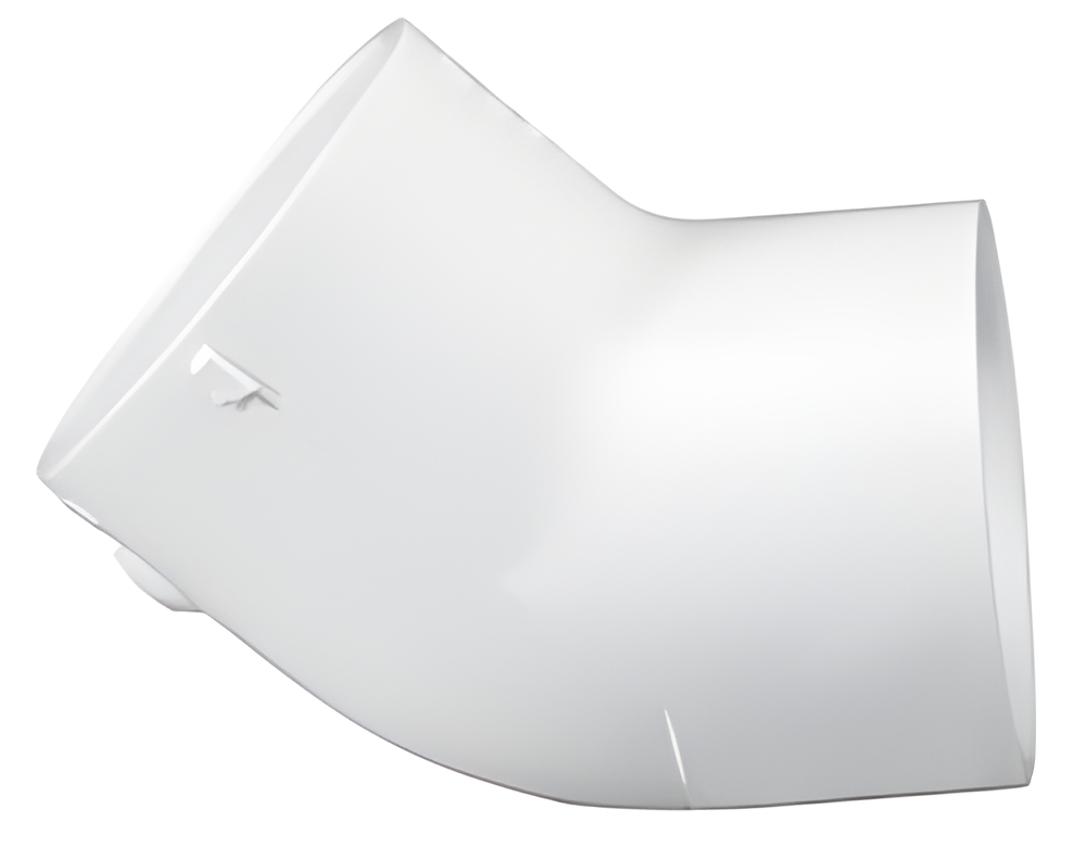 Elbow, 6" Slip White PVC Schedule 40 45 Degree | 417-060