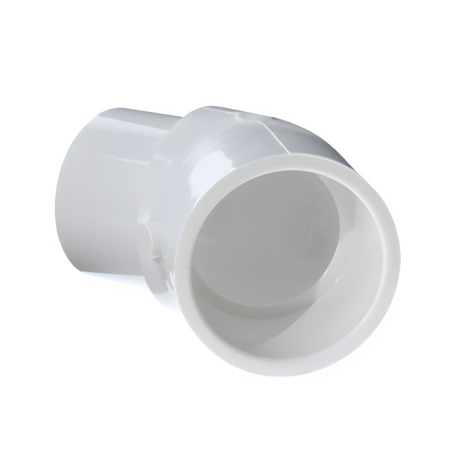 Street Elbow, 1-1/2" Spigot x Socket White PVC Schedule 40 45 Degree Standard | 423-015