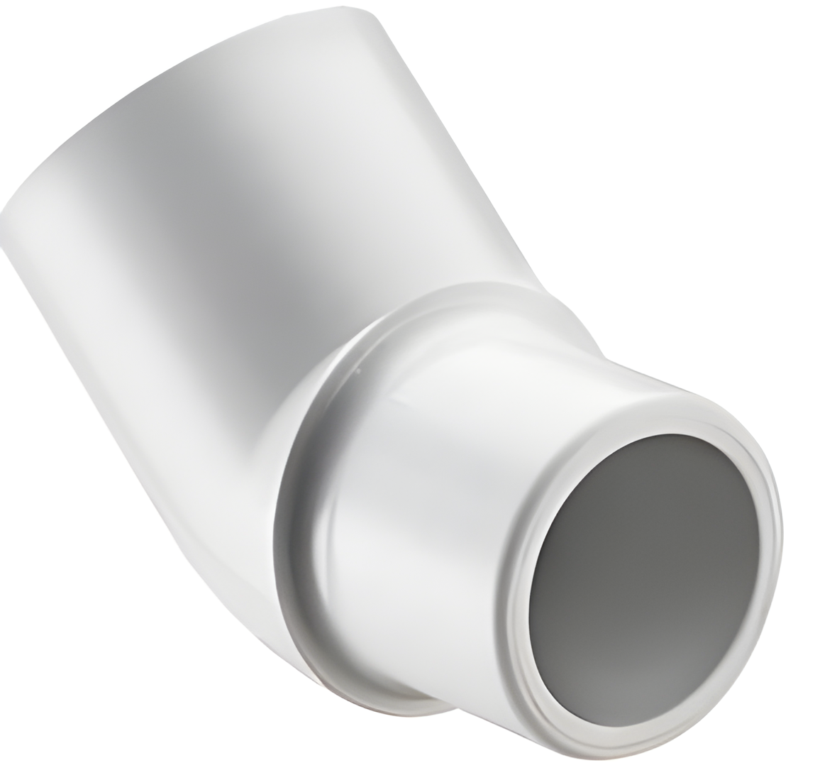 Street Elbow, 2" Spigot x Socket White PVC Schedule 40 45 Degree Standard | 423-020BC