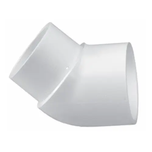Elbow, 3" Spigot x Socket White PVC Schedule 40 45 Degree Standard | 423-030