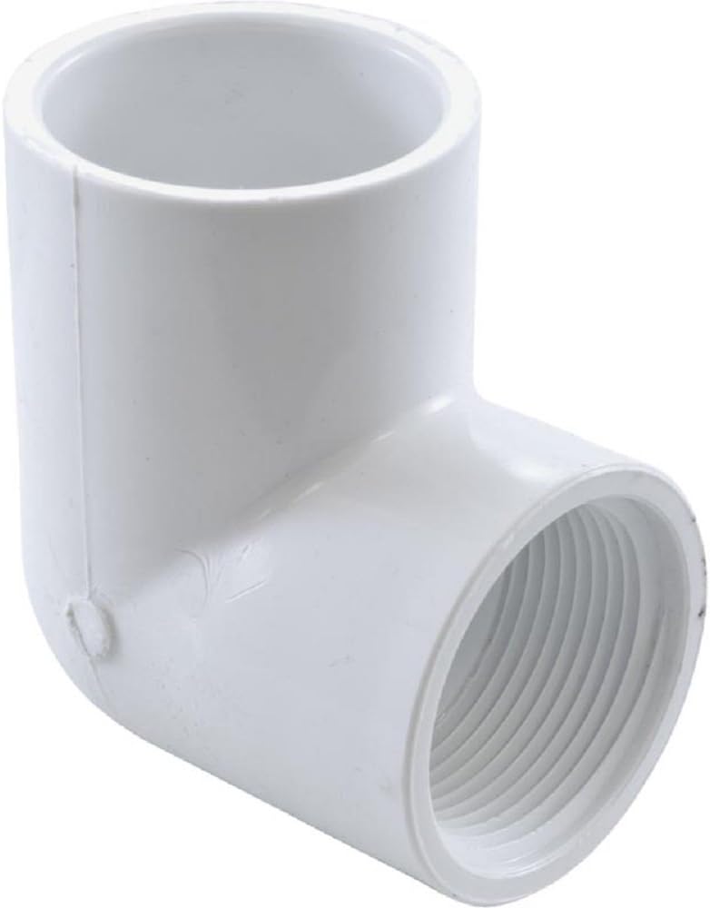 Elbow, Slip x FPT White PVC Schedule 40 90°