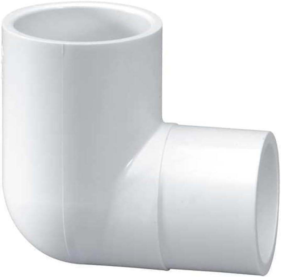 Street Elbow, Spigot x Slip White PVC Schedule 40 90°