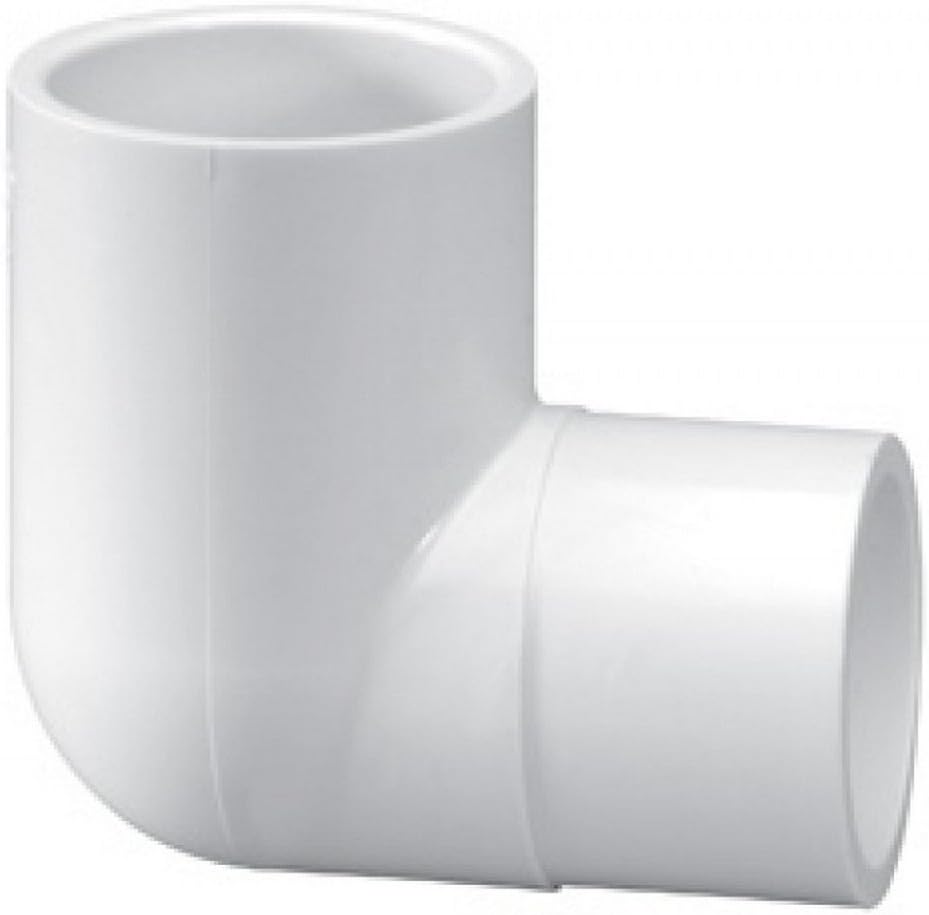 Street Elbow, Spigot x Slip White PVC Schedule 40 90°