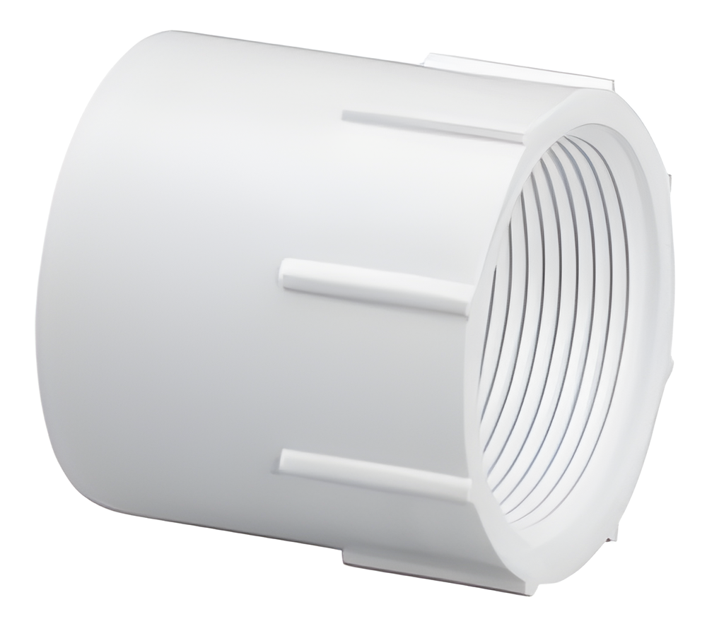 Adapter, 1-1/4" Slip x FPT White PVC Schedule 40 | 435-012BC