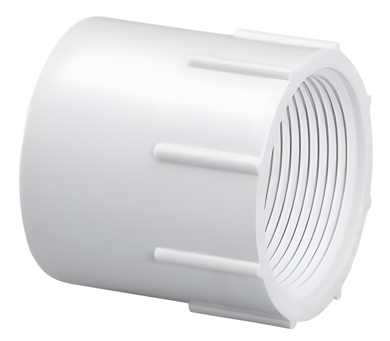 Adapter, Slip x FPT White PVC Schedule 40