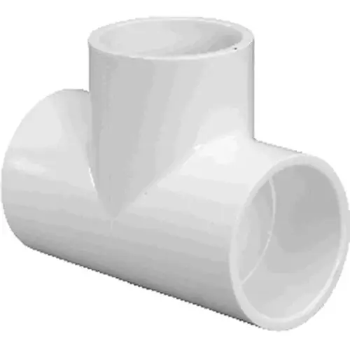 Tee, Slip White PVC Schedule 40