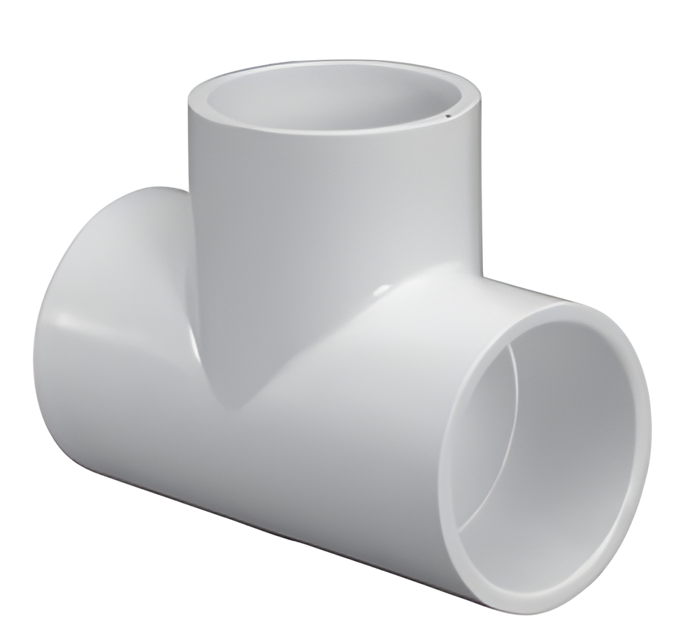 Tee, 8" Slip White PVC Schedule 40