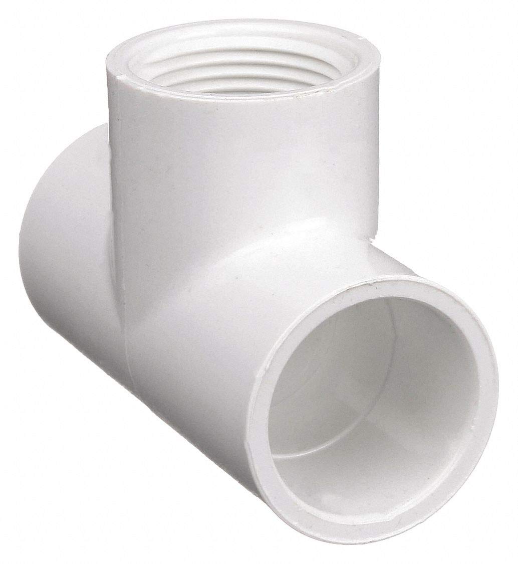 Tee, 1-1/2" Slip x Slip x FPT White PVC Schedule 40 | 402-015BC