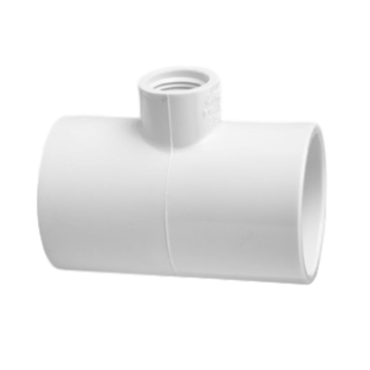 Reducing Tee, 3/4 x 3/4 x 1/2" Slip x Slip x FPT White PVC Schedule 40 | 402-101BC