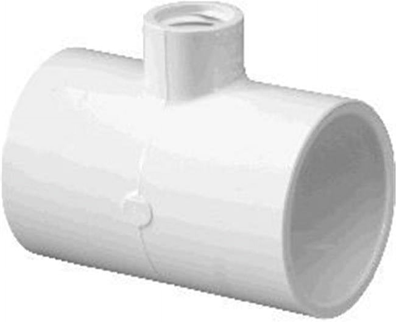 Reducing Tee, 2 x 2 x 1/2" Slip x Slip x FPT White PVC Schedule 40 | 402-247