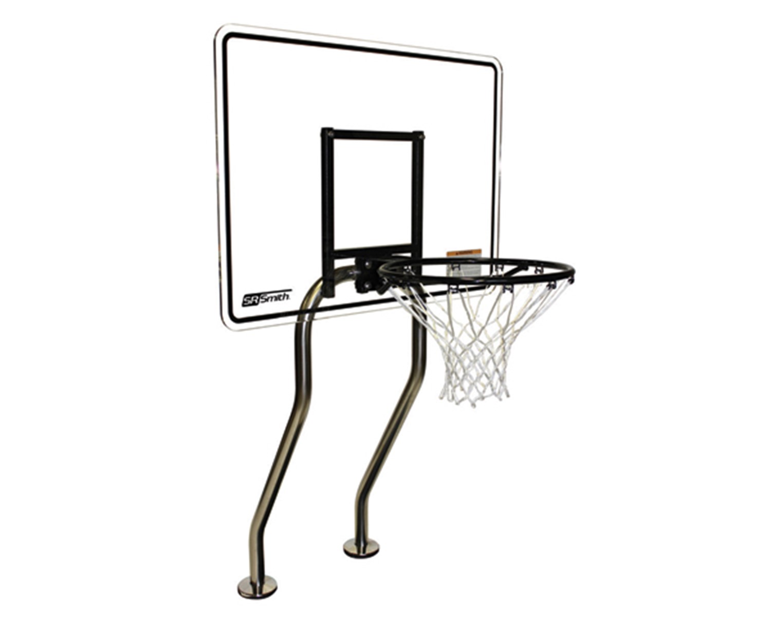 S.R.Smith Single Post Basketball Board, Rim and Net with Hardware | SPG-104
