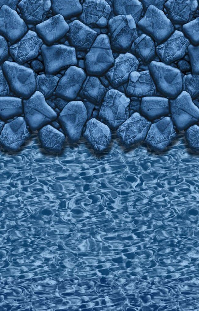 Swimline 12' x 24' Oval Boulder Swirl Overlap A/G Liner, 48-52" Wall | LI1224BSO
