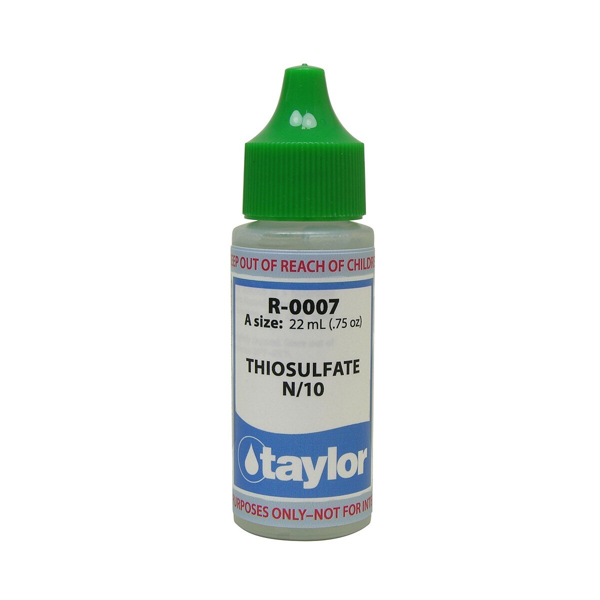 Taylor Thiosulfate N/10 Liquid Test Reagent, 3/4 oz, Single | R-0007-A-24