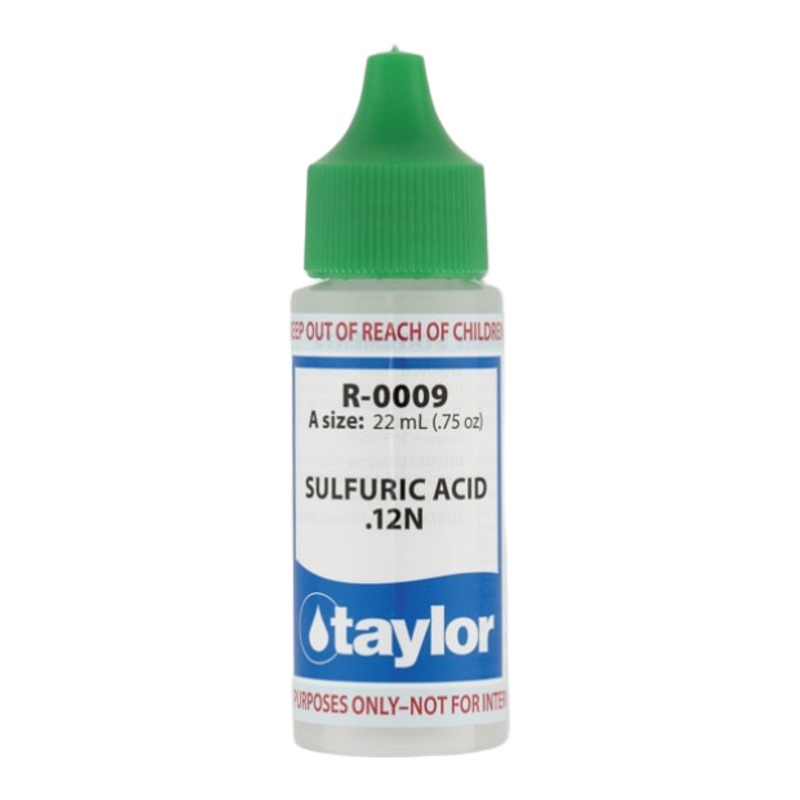 Taylor Sulfuric Acid .12N Dropper Bottle, 3/4 Ounce, 24-Pack , .75 OZ