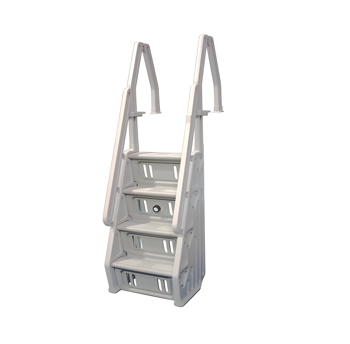 Vinyl Works Deluxe Adjustable 24" A/G Pool Step Ladder Entry System w/ Non-Slip Steps, Taupe IN-24-T - product image