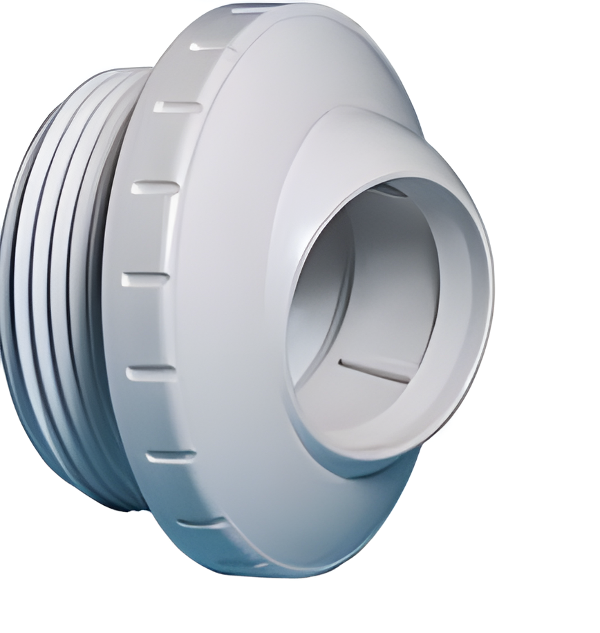 Waterway Threaded Eyeball Fitting, 1-1/2" MPT, 1" Eye Opening, White 400-1410E