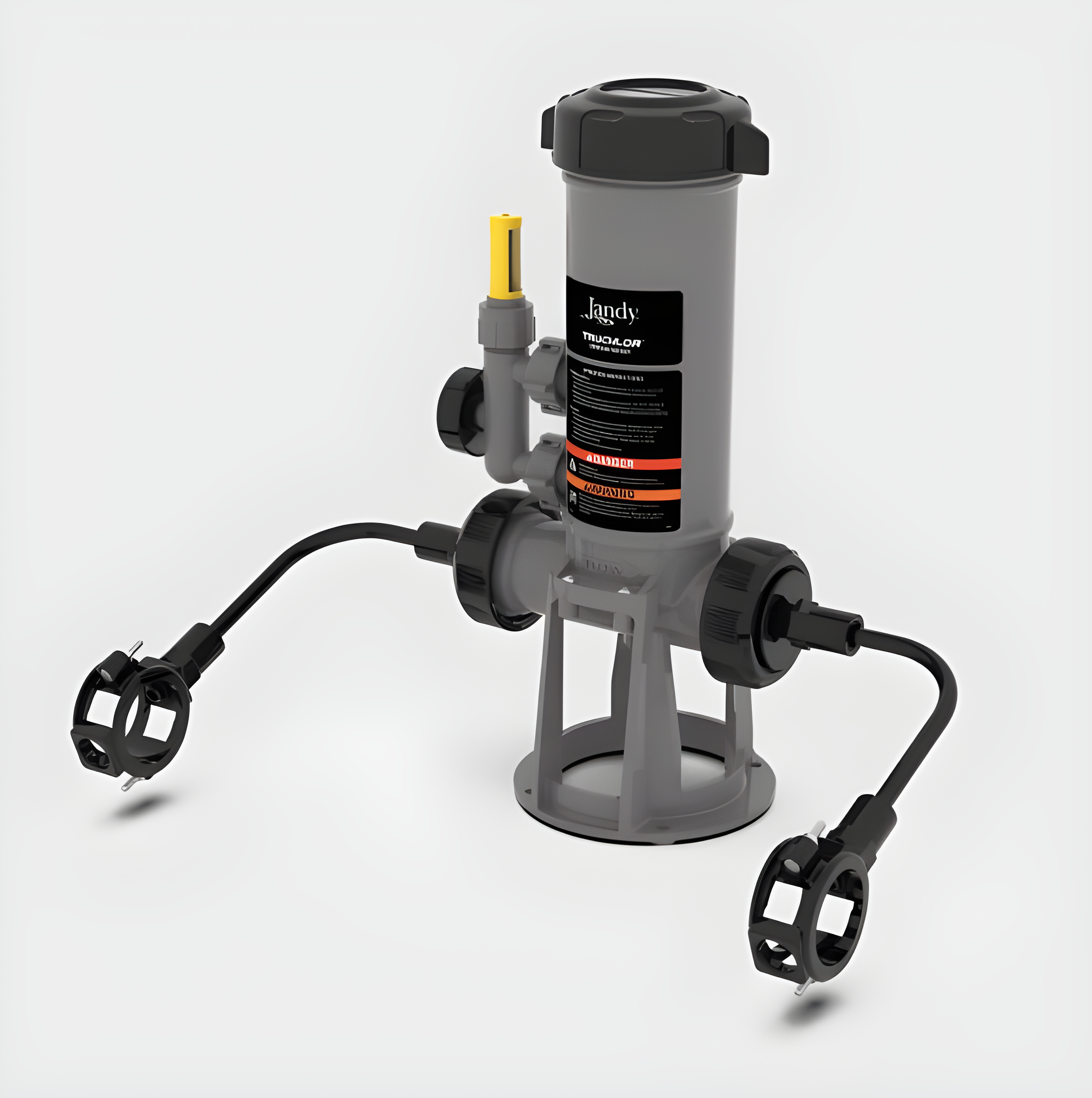 Jandy TruChlor Off-Line Tab Chlorinator, Clear Lid, Base & 2" Clamp, 9-Tablet Capacity | TCLOFFCGB20