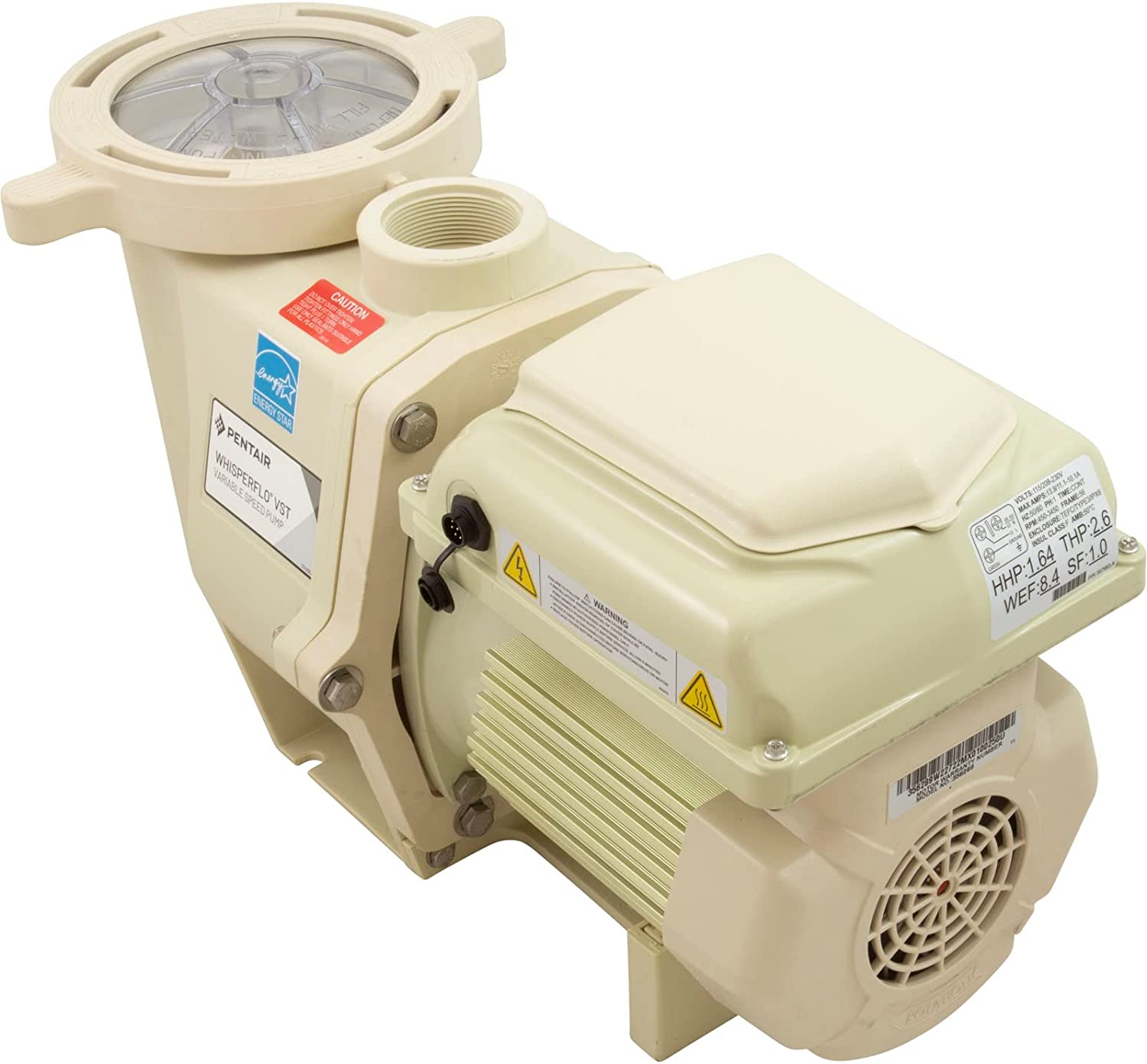Pentair WhisperFlo VST Variable Speed Pool Pump, 2.6 THP, 115/208-230V | 11533 image 5