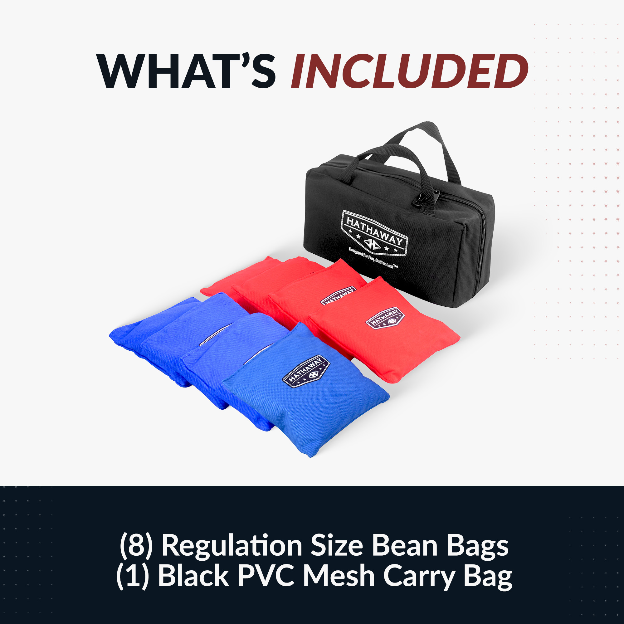 Regulation Cornhole Bag Set with Included Case – Red/Blue | BG5039 image 7