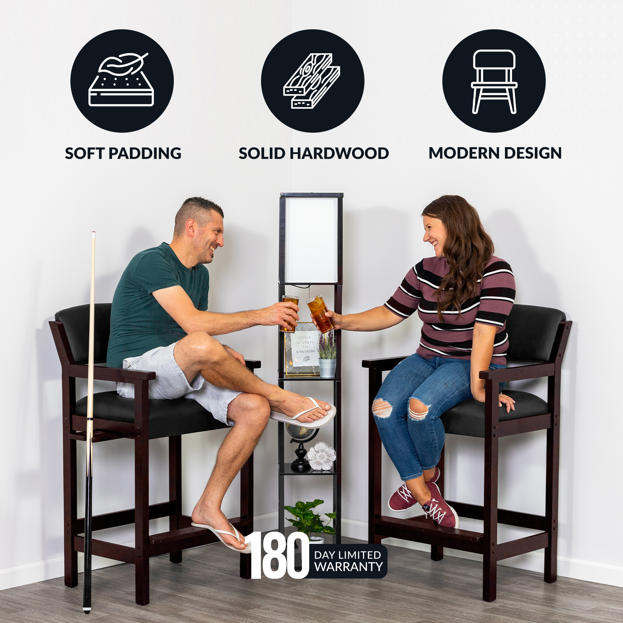 Cambridge 30-in High Top Spectator Chair - Mahogany Finish | BG2556M image 4