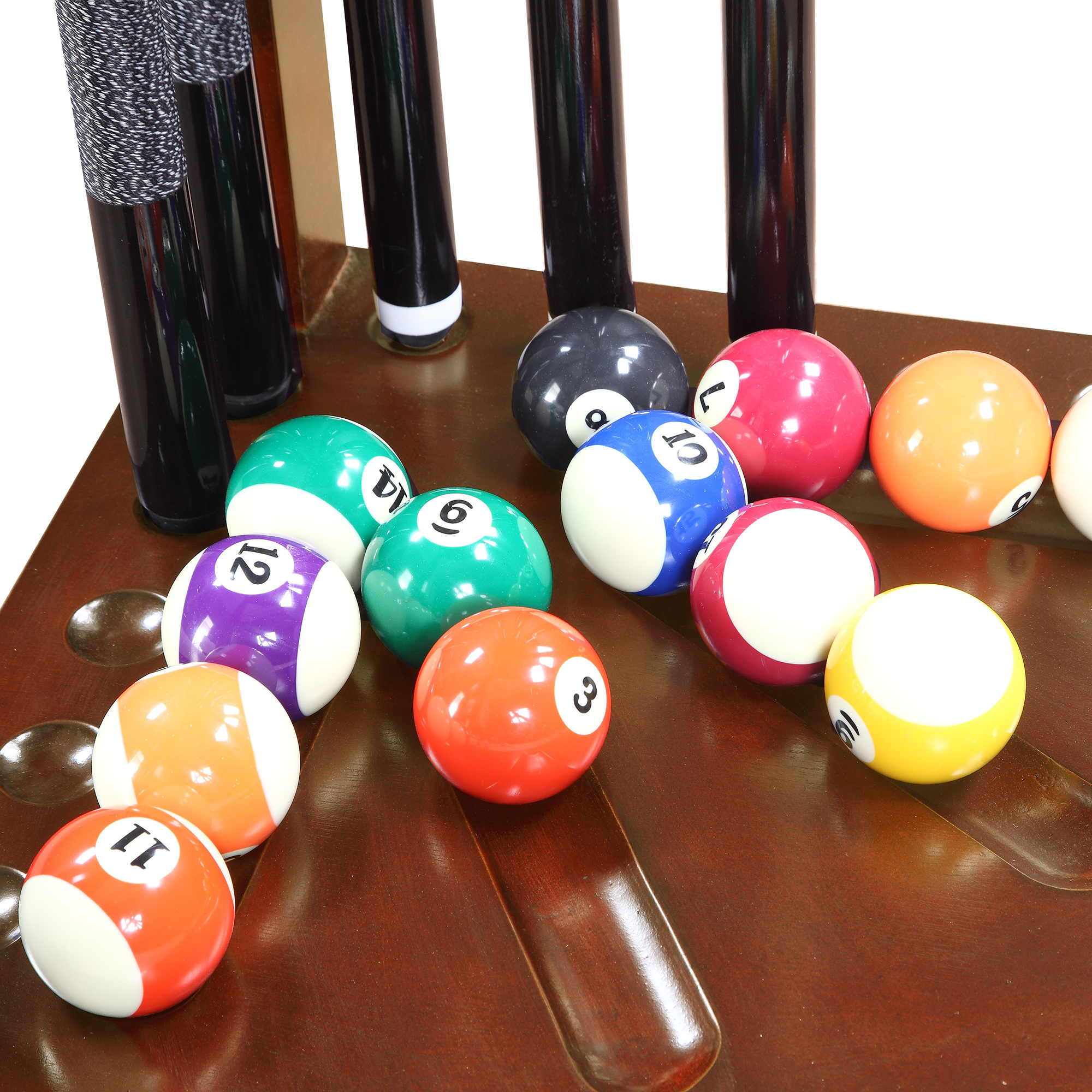 Regent 28-in Corner Floor Billiard Cue Rack - Walnut Finish | BG2569W image 4