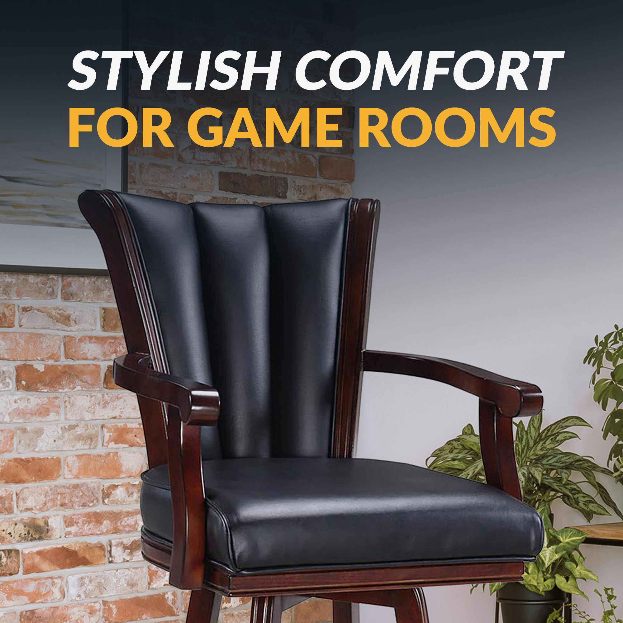 Avondale 29-in Swivel Bar Stool with Arm Rests - Mahogany Finish | BG2815 image 7
