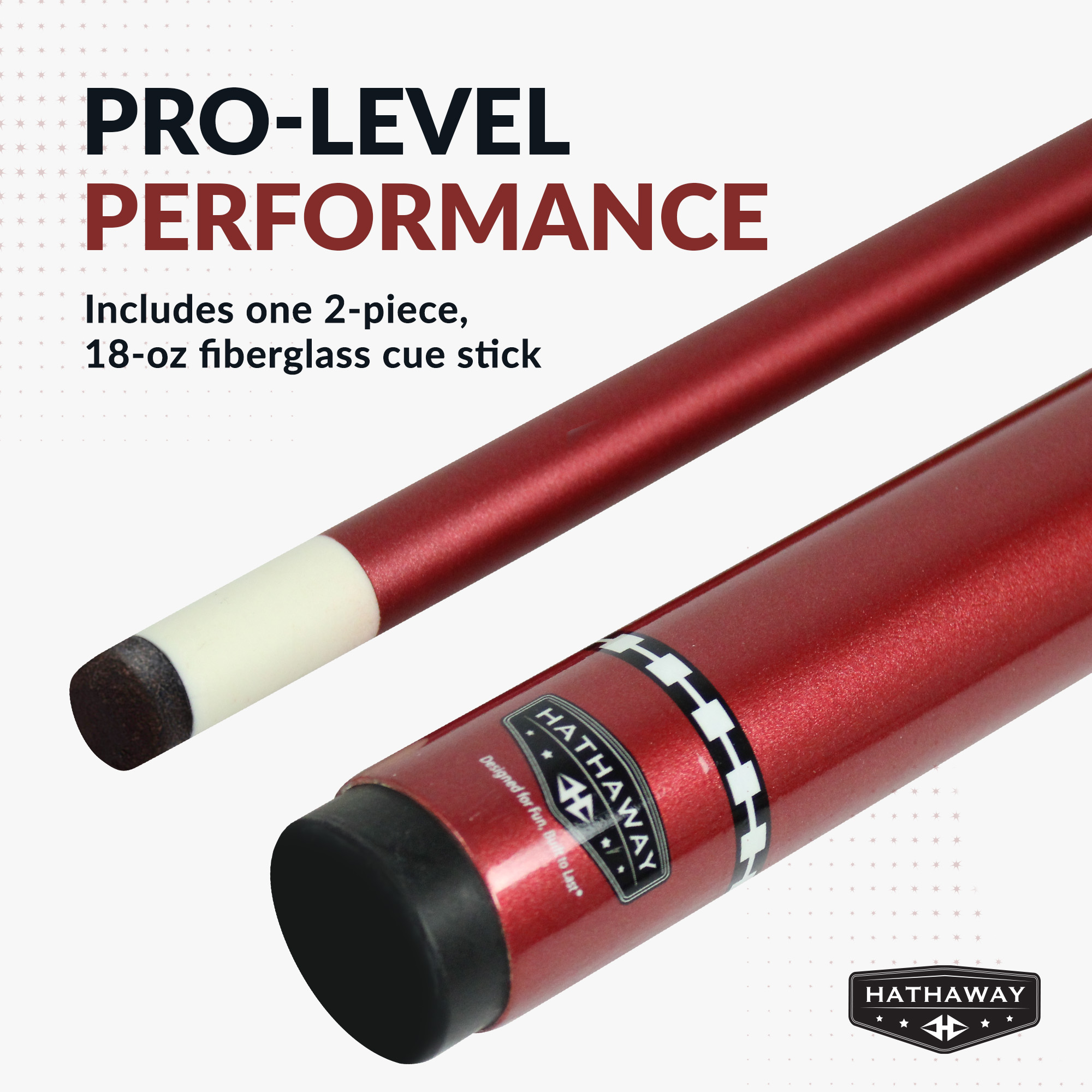 Conquest 58-in Cue Stick - Fiberglass - Red | BG2561RD image 6